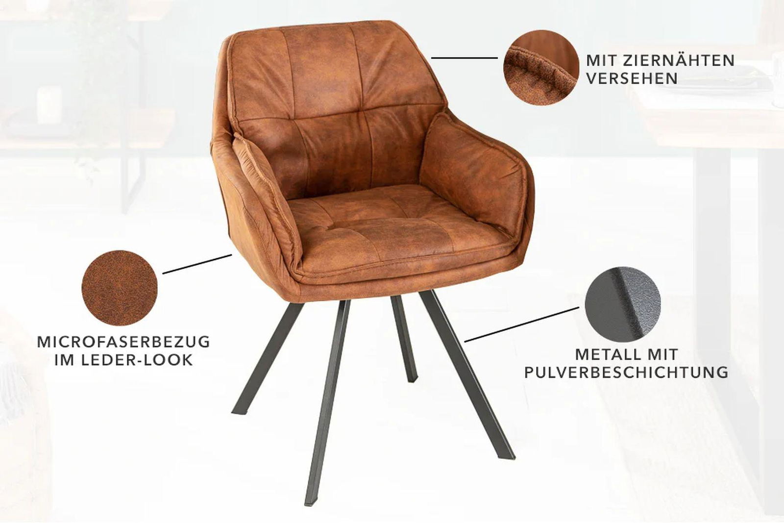 KRZESŁO LOUNGER BRĄZ / 39838 / INVICTA INTERIOR