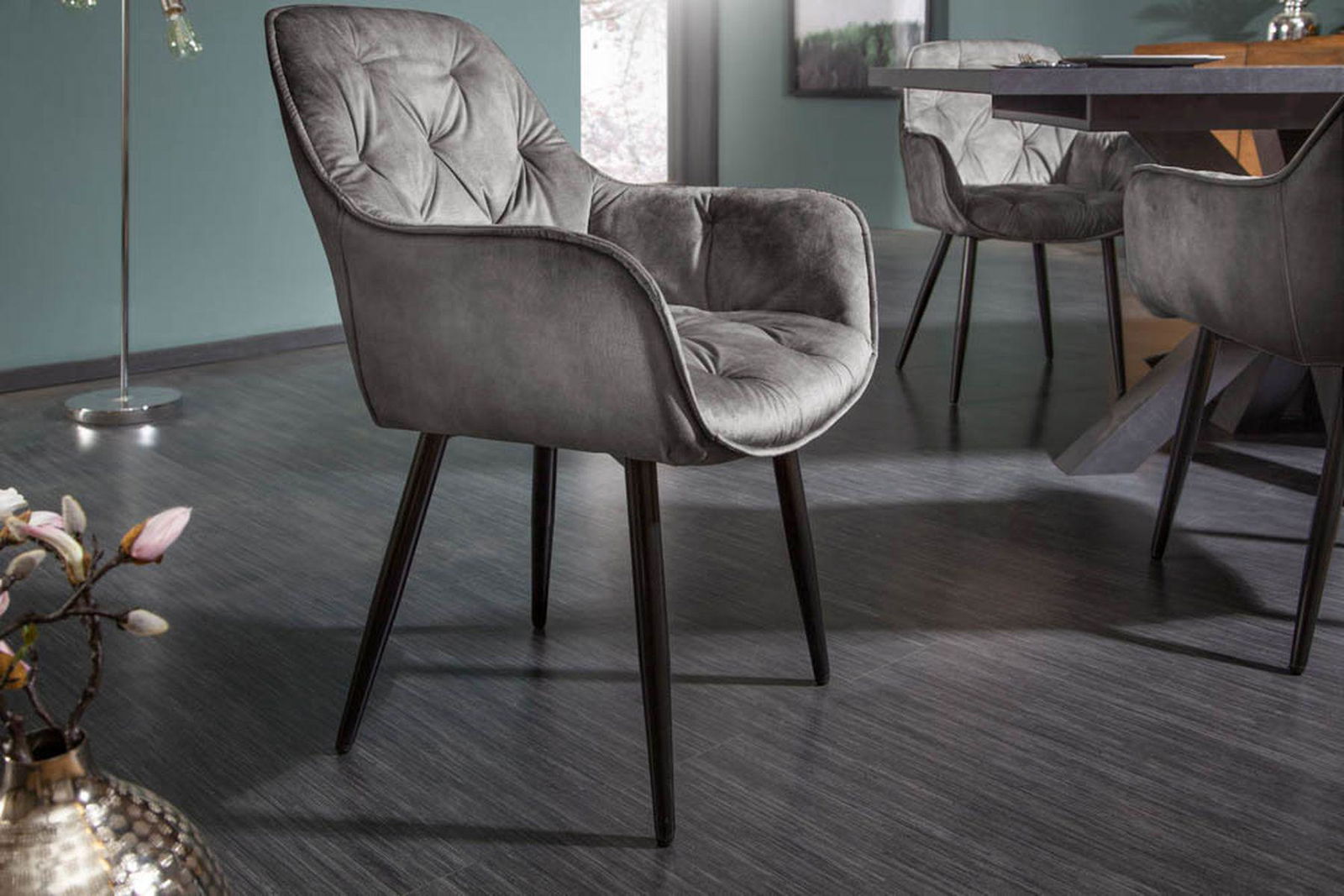 KRZESŁO MILANO SZARO - ZIELONE / 41180 / INVICTA INTERIOR
