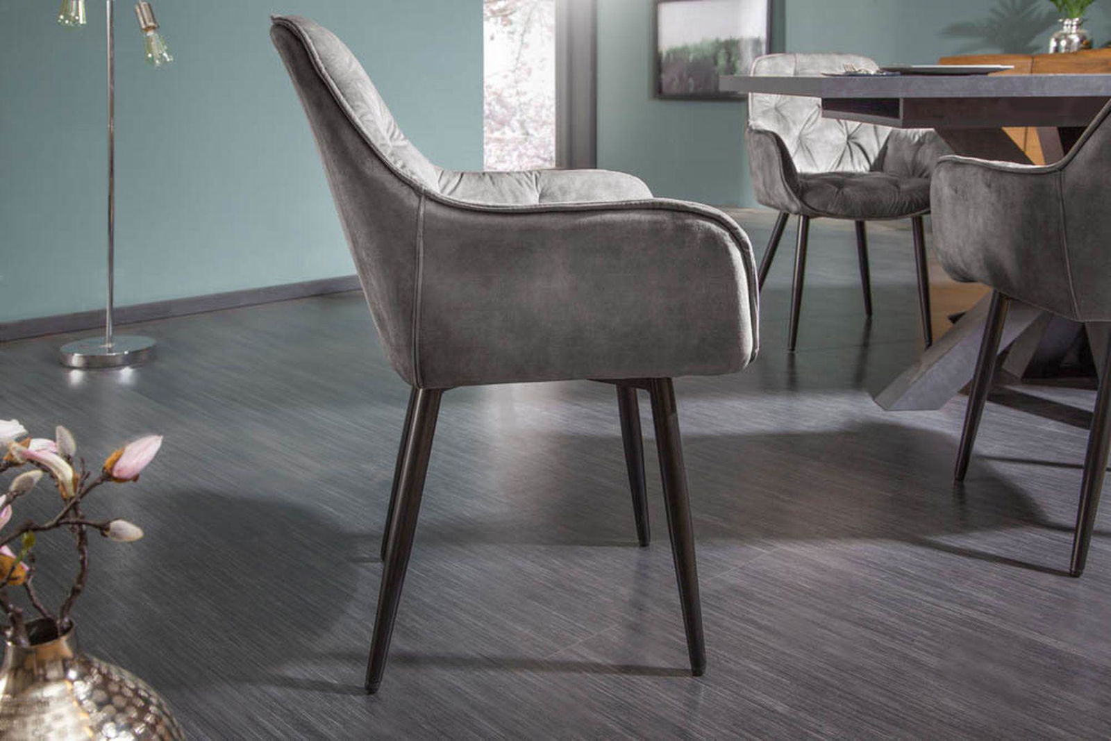KRZESŁO MILANO SZARO - ZIELONE / 41180 / INVICTA INTERIOR
