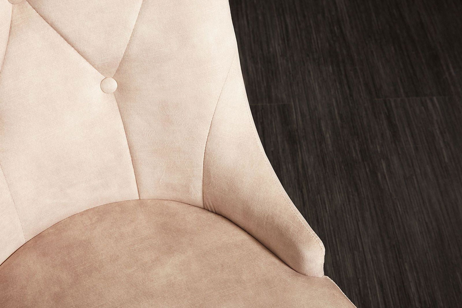 KRZESŁO MODERN BAROCK BEŻOWE AKSAMIT / 41506 / INVICTA INTERIOR