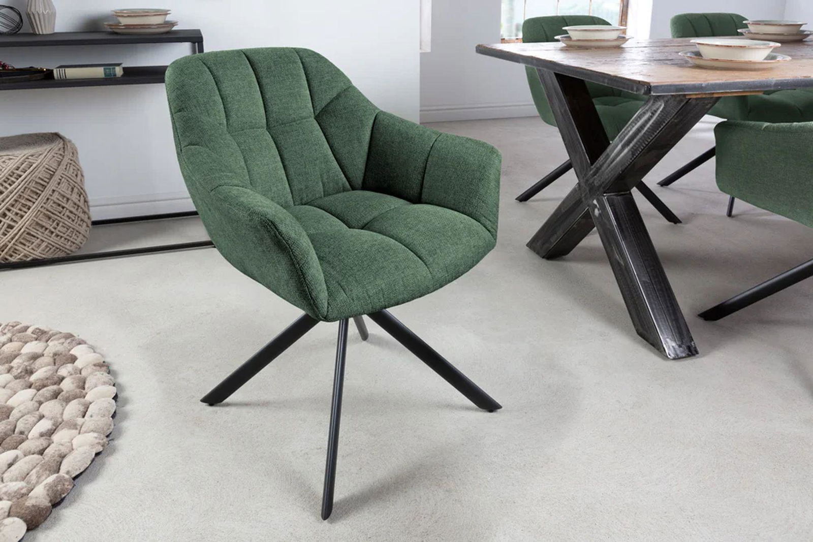 KRZESŁO OBROTOWE PAPILLON ZIELONE 41591 / INVICTA INTERIOR