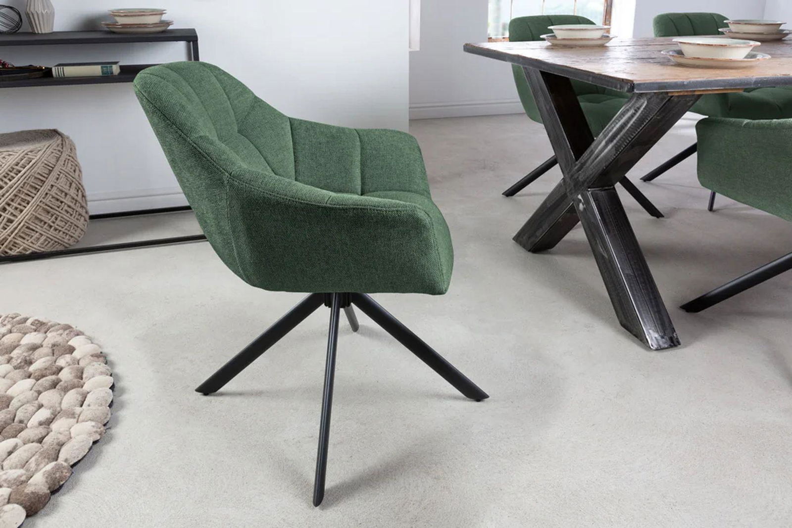 KRZESŁO OBROTOWE PAPILLON ZIELONE 41591 / INVICTA INTERIOR