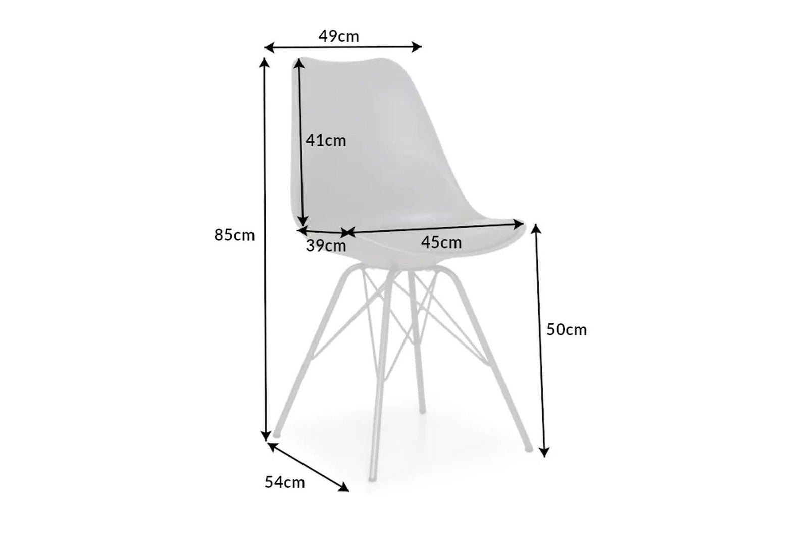 KRZESŁO SCANDINAVIA SZARE / 42035 / INVICTA INTERIOR
