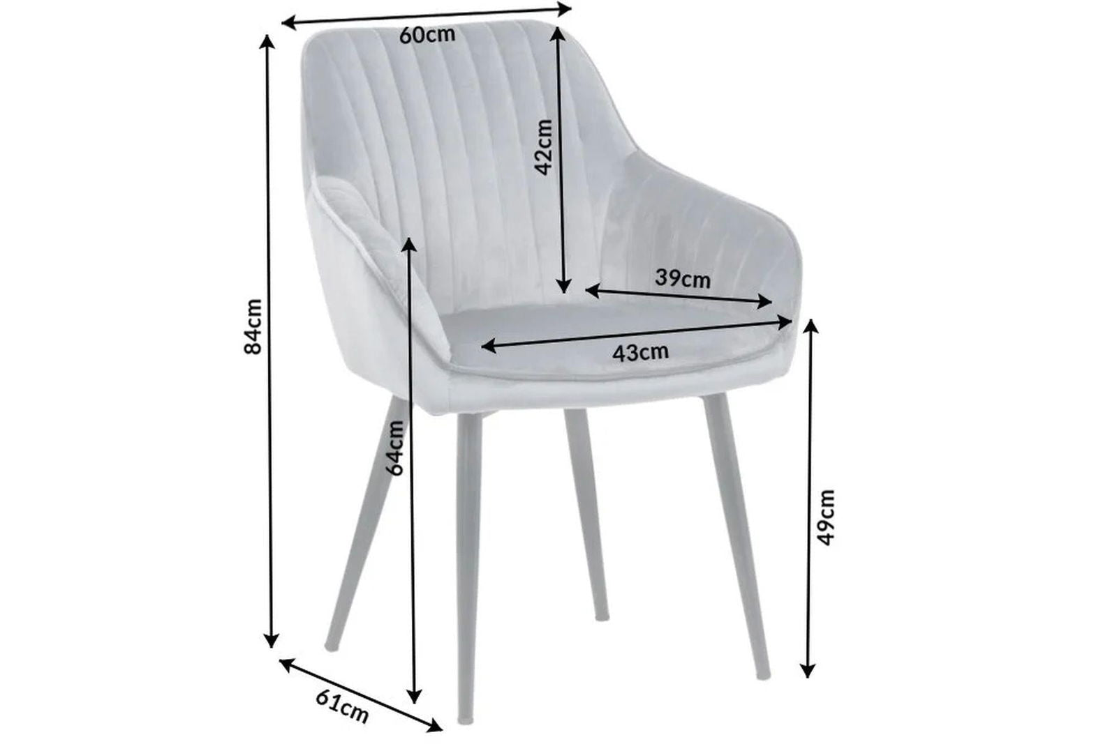KRZESŁO TURIN SZARY / 38787 / INVICTA INTERIOR
