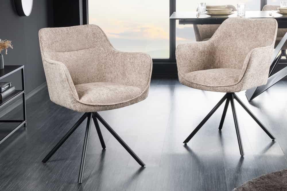 KRZESŁO VERONA OBROTOWE BEŻOWE II / 44158 / INVICTA INTERIOR