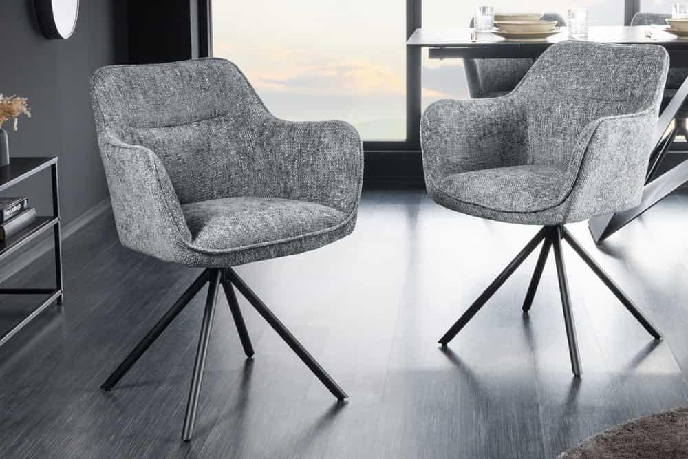 KRZESŁO VERONA OBROTOWE SZARE / 44160 / INVICTA INTERIOR