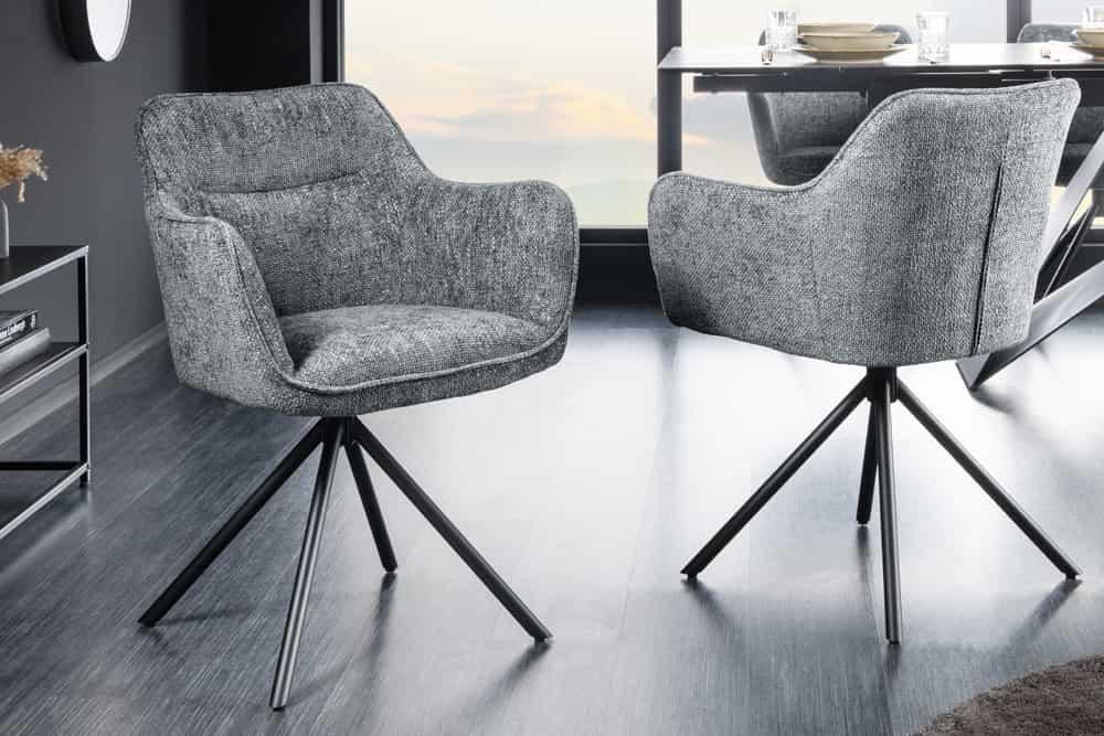 KRZESŁO VERONA OBROTOWE SZARE / 44160 / INVICTA INTERIOR