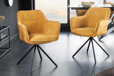 KRZESŁO VERONA OBROTOWE ŻÓŁTE / 44157 / INVICTA INTERIOR