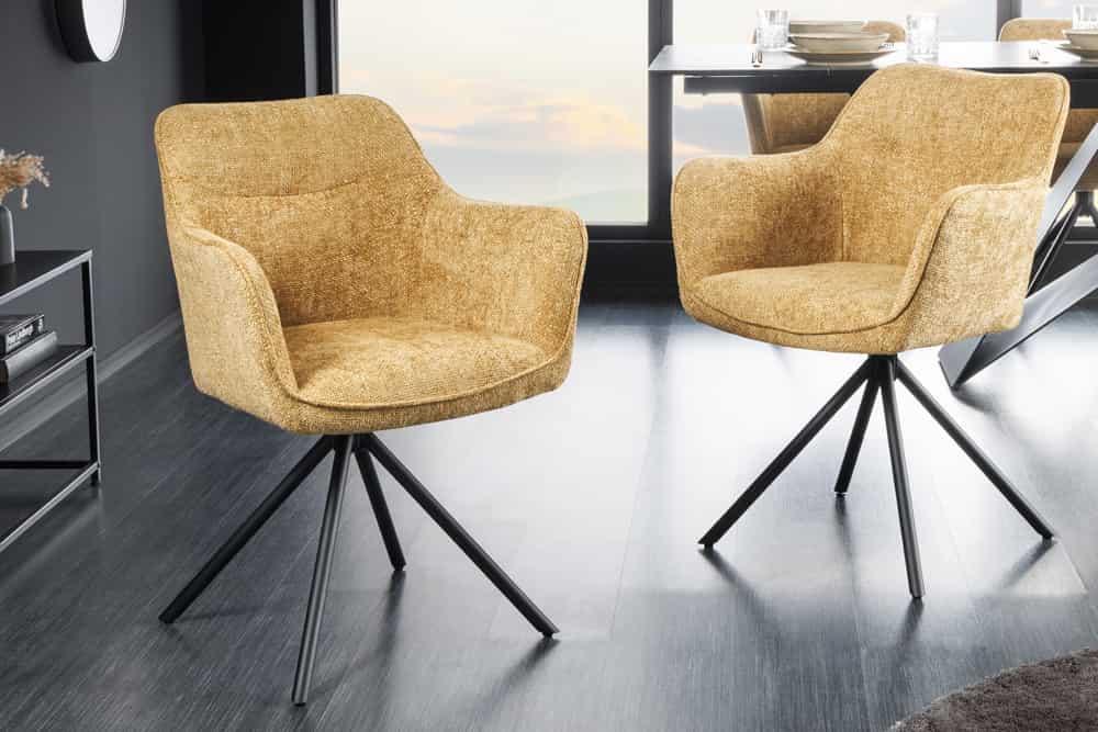 KRZESŁO VERONA OBROTOWE ŻÓŁTE II / 44159 / INVICTA INTERIOR