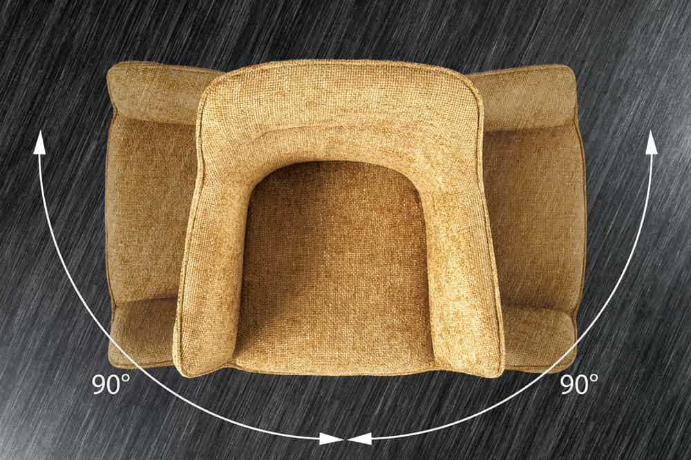 KRZESŁO VERONA OBROTOWE ŻÓŁTE II / 44159 / INVICTA INTERIOR