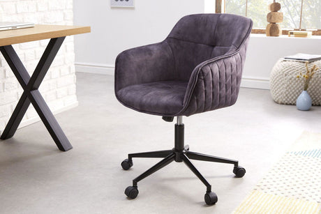KRZESłO BIUROWE EUPHORIA CIEMNOSZARY AKSAMIT / 40865 / INVICTA INTERIOR