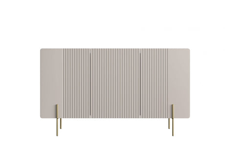Komoda Malmi 150 cm - kaszmir / crema bianca / złote nóżki