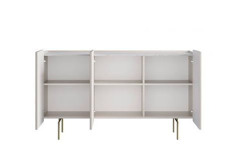 Komoda Malmi 150 cm - kaszmir / crema bianca / złote nóżki
