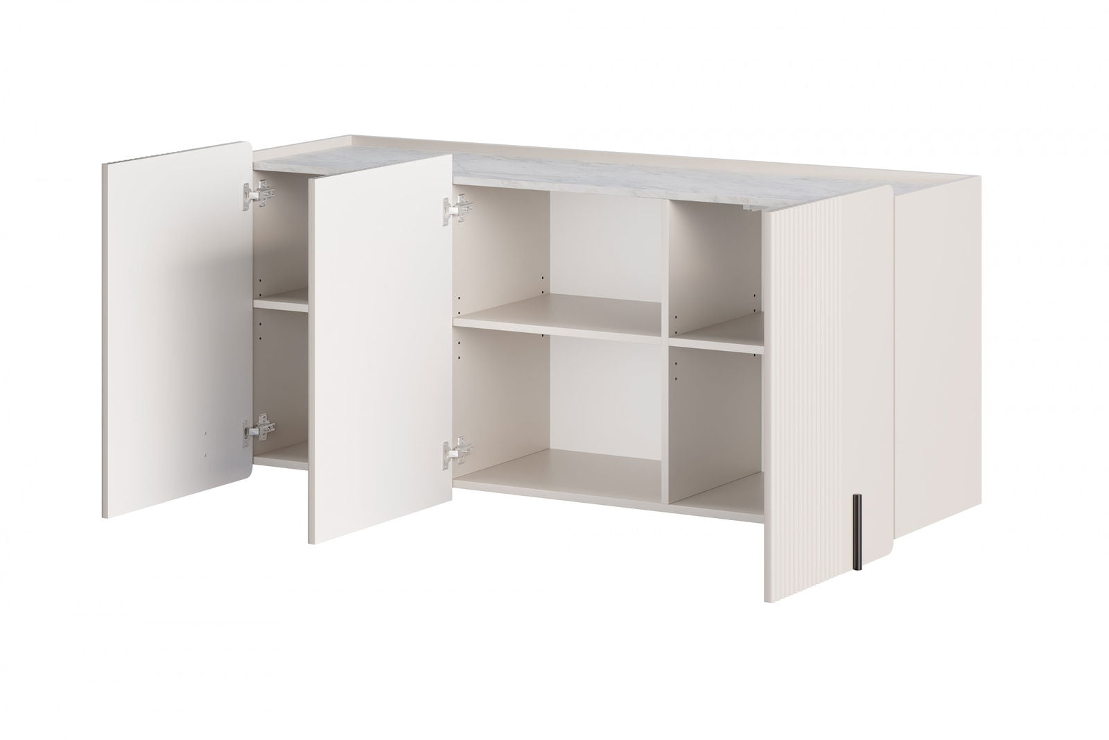 Komoda Malmi 150 cm wisząca - kaszmir / crema bianca / czarny