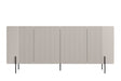 Komoda Malmi 200 cm - kaszmir / crema bianca / czarne nóżki