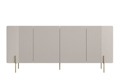 Komoda Malmi 200 cm - kaszmir / crema bianca / złote nóżki