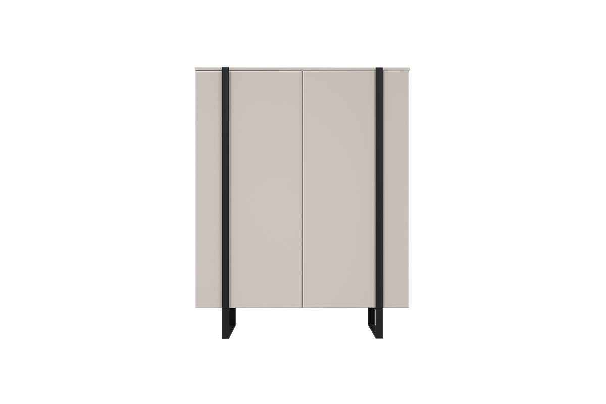 Komoda Verica z metalowymi nogami 120 cm - kaszmir / czarne nóżki