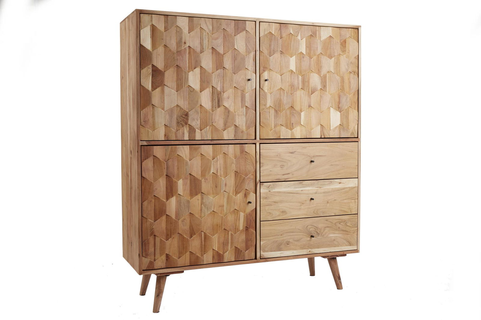 Komoda wysoka Mystic Living 140 cm akacja / 39941  / INVICTA INTERIOR