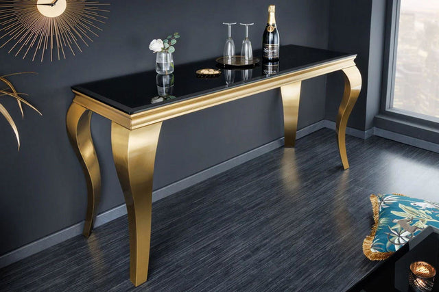Konsola MODERN BAROCK czarny złoty opal 140cm / 42314  / INVICTA INTERIOR