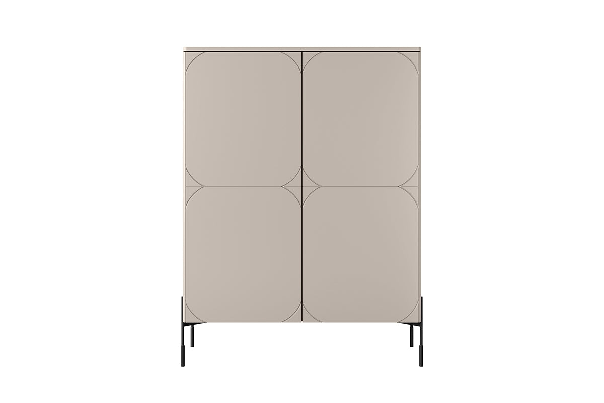 Kredens dwudrzwiowy z dwoma ukrytymi szufladami Sonatia 120 cm - kaszmir