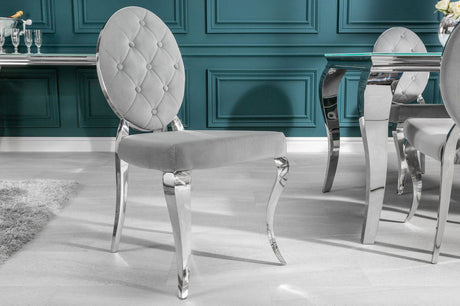 Krzesło Barock Silver szary / 38342  / INVICTA INTERIOR
