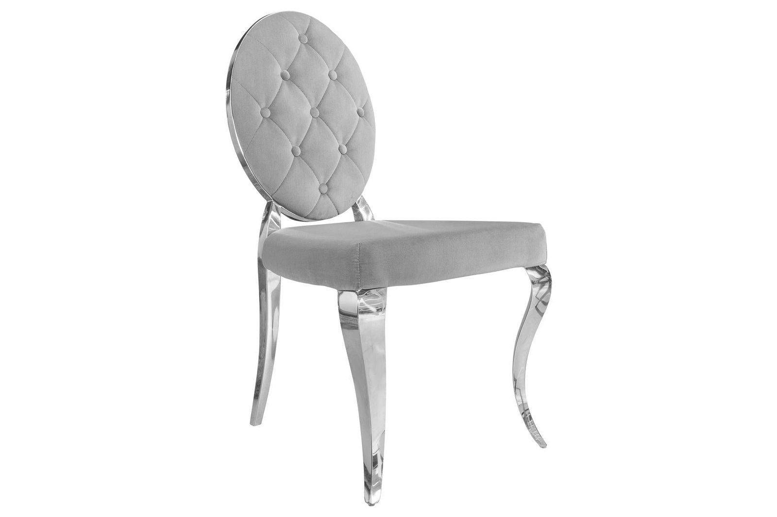 Krzesło Barock Silver szary z podłokietnikiem / 38343  / INVICTA INTERIOR