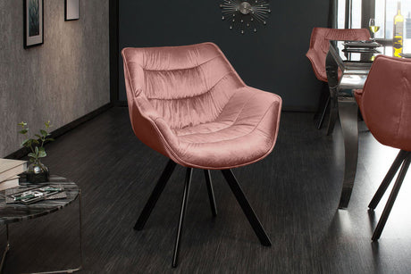 Krzesło Dutch Comfort altrosa RÓŻOWY  aksamit / 39476 / INVICTA INTERIOR