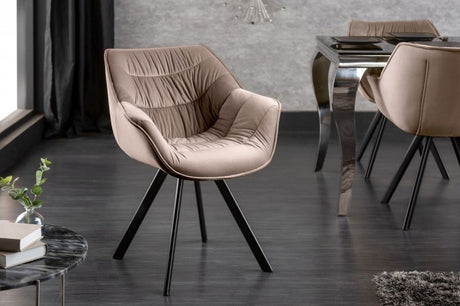 Krzesło Dutch Comfort beżowy aksamit/ 38596 / INVICTA INTERIOR