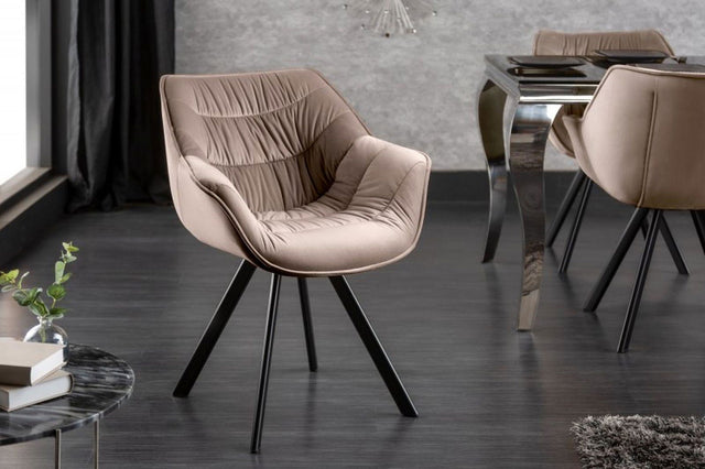 Krzesło Dutch Comfort beżowy aksamit/ 38596 / INVICTA INTERIOR