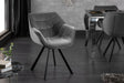 Krzesło Dutch Comfort szary aksamit / 38595 / INVICTA INTERIOR
