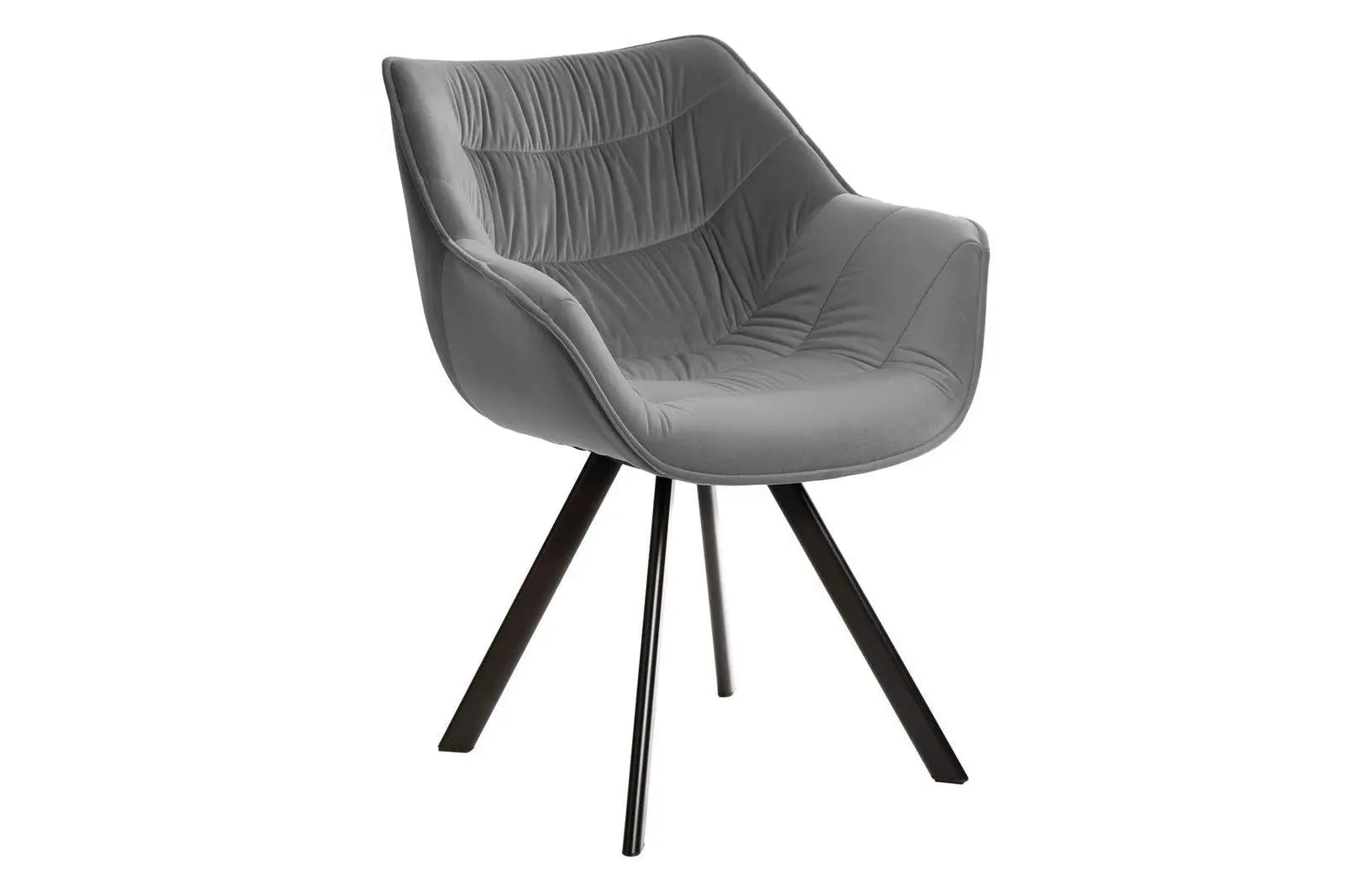 Krzesło Dutch Comfort szary aksamit / 38595 / INVICTA INTERIOR