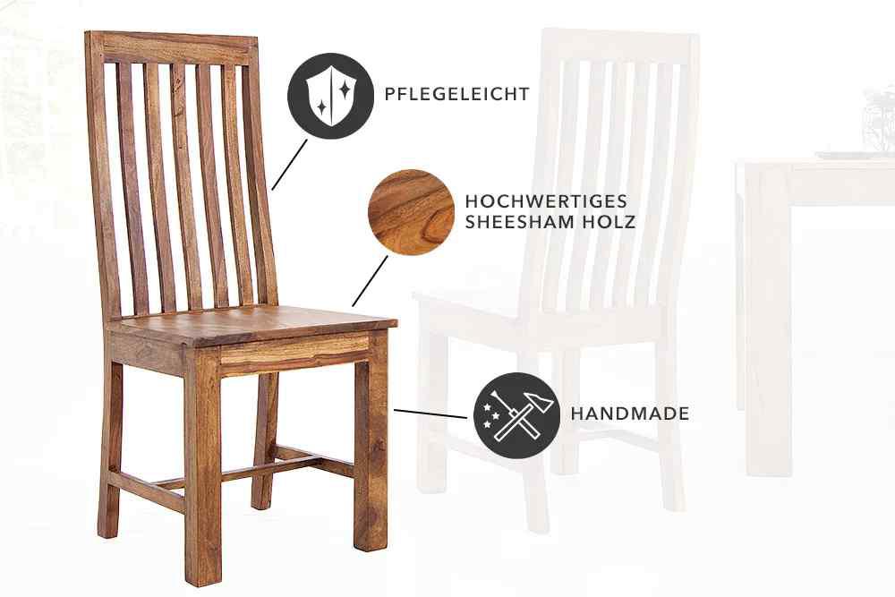 Krzesło MAKASSAR Sheesham / 17763 / INVICTA INTERIOR