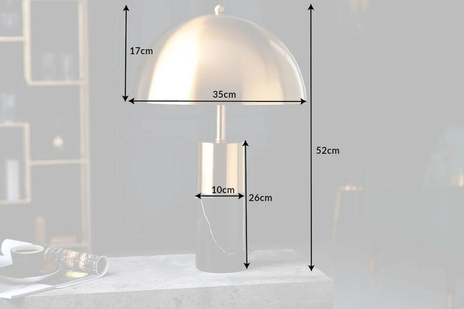 LAMPA BURLESQUE ZŁOTA / CZARNA / 41319 / INVICTA INTERIOR