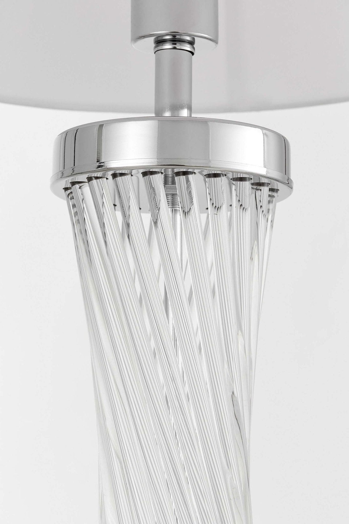 LAMPA NOCNA GLAMOUR BIAŁO - CHROMOWANA VILLANOVA