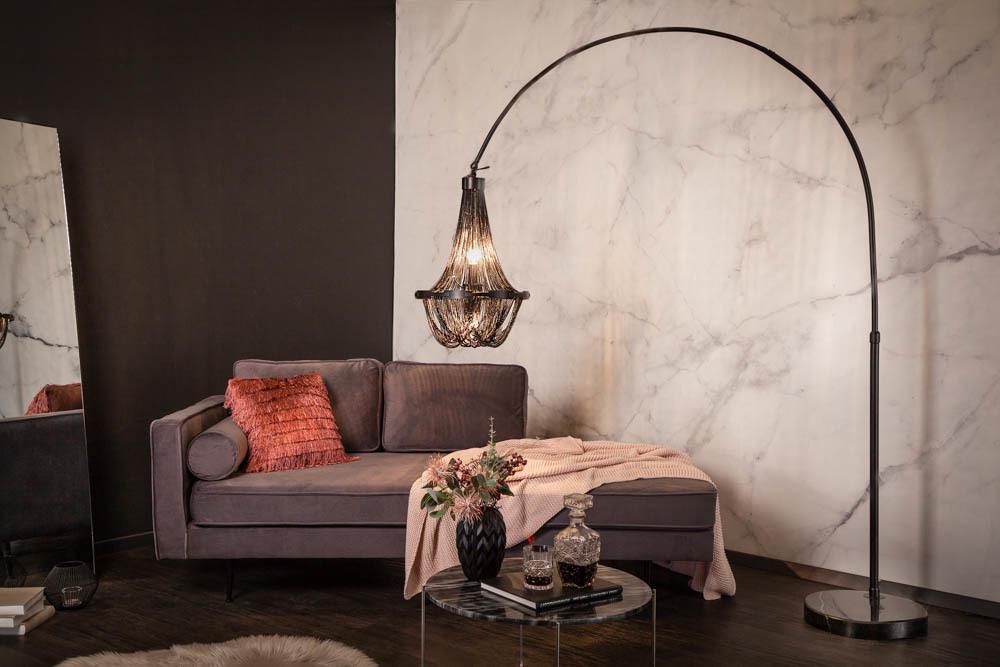 LAMPA PODŁOGOWA ROYAL CZARNA / 40688 / INVICTA INTERIOR