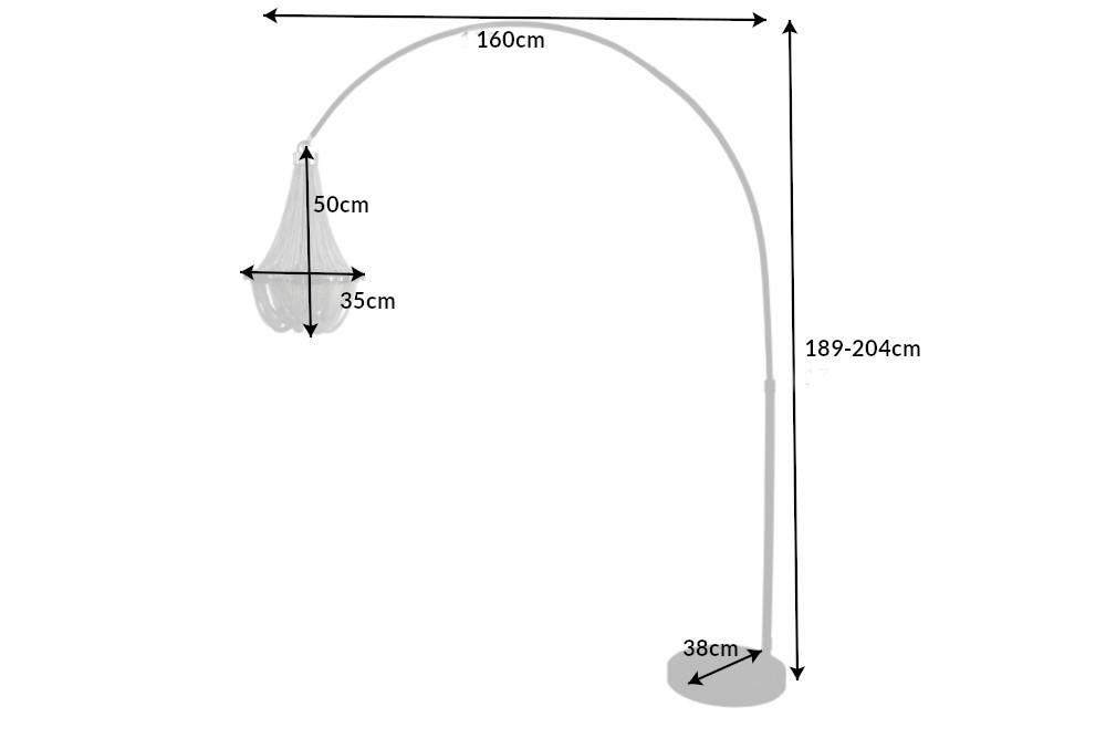 LAMPA PODŁOGOWA ROYAL SREBRNA / 40687 / INVICTA INTERIOR