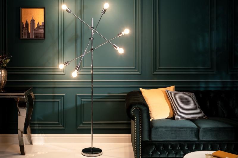 LAMPA PODŁOGOWA VARIATION SREBRNA / 40777 / INVICTA INTERIOR