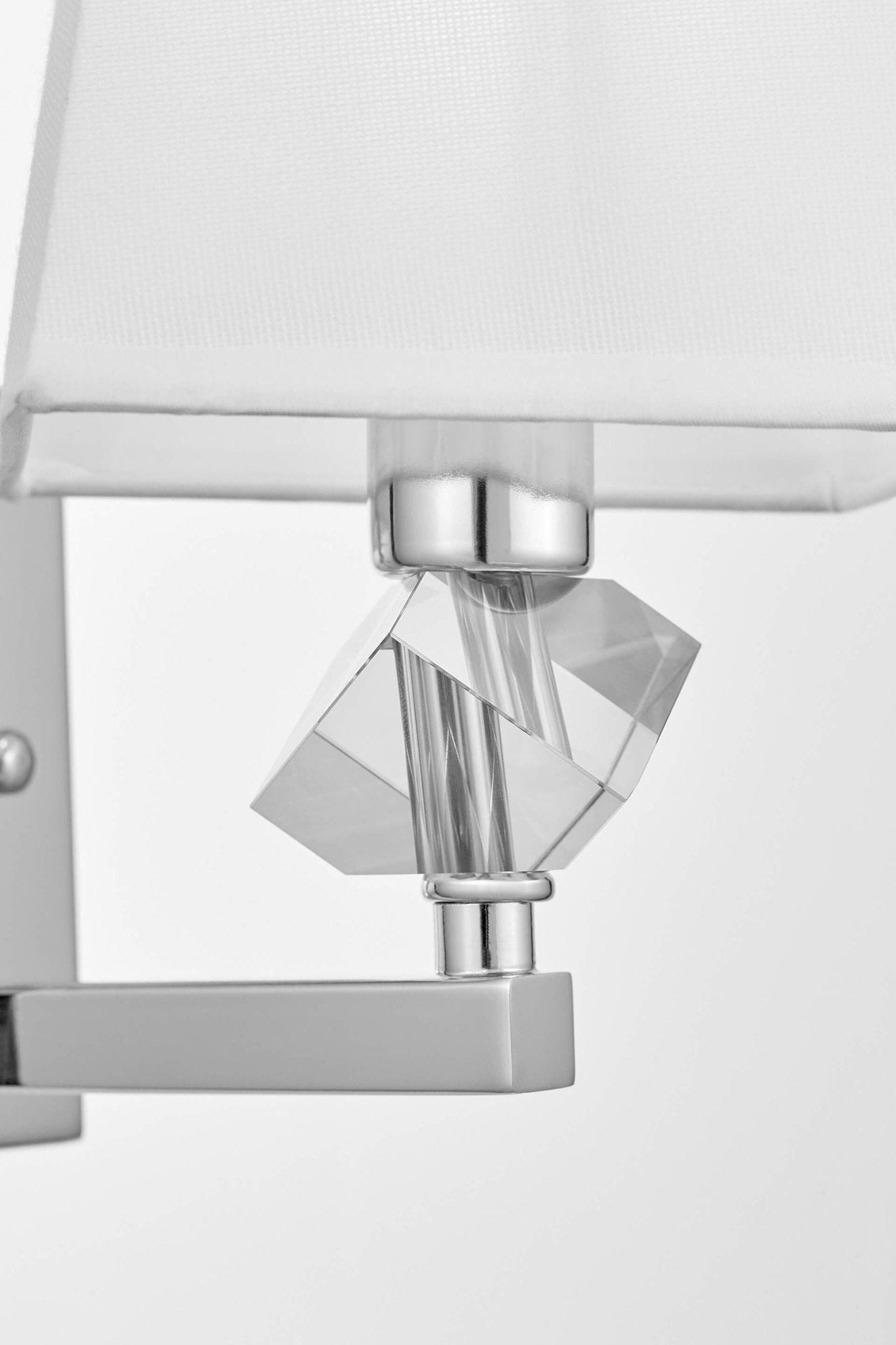 LAMPA ŚCIENNA KINKIET BIAŁO - CHROMOWANY MONTERO W1