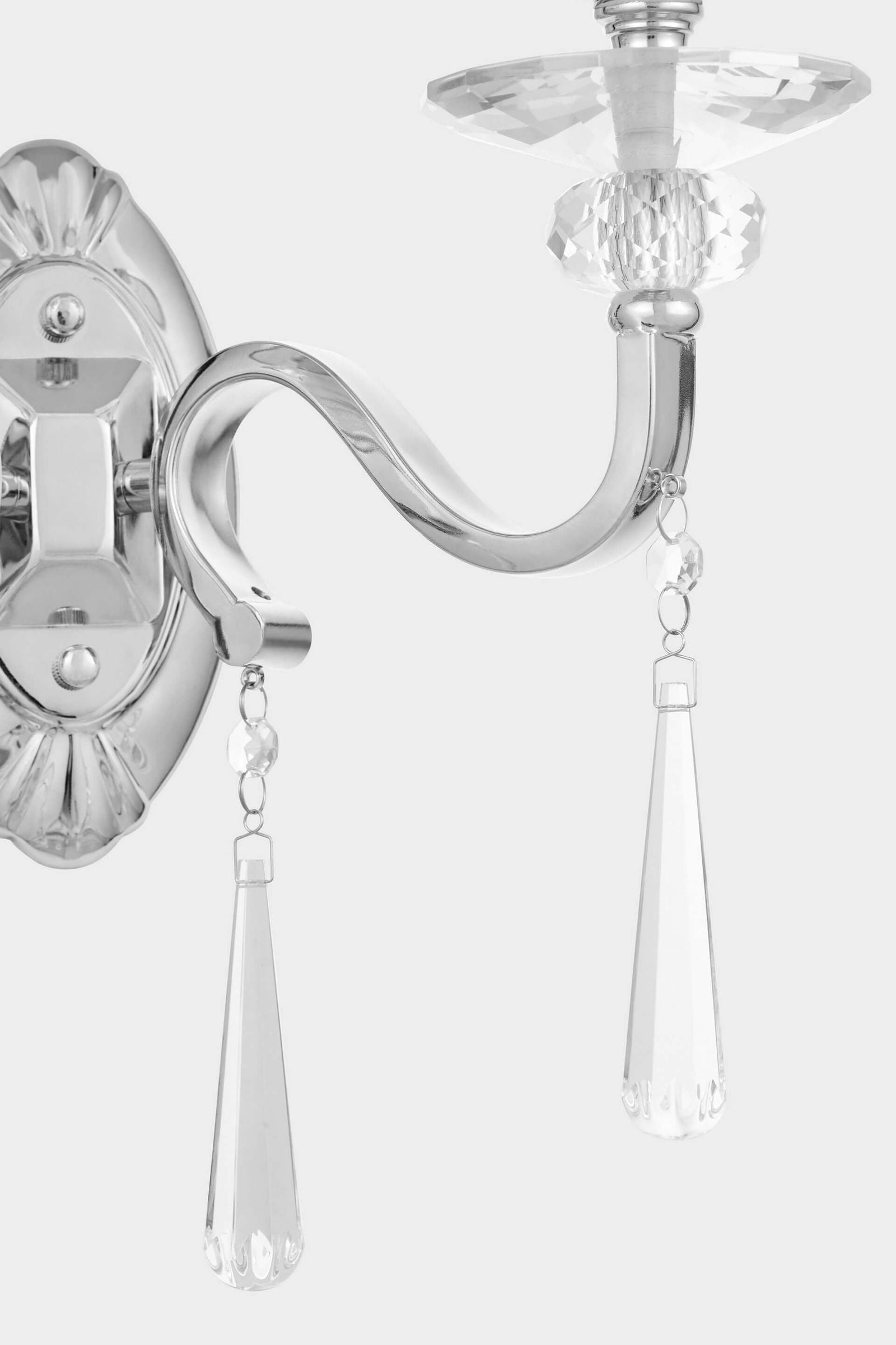 LAMPA ŚCIENNA KINKIET KRYSZTAŁOWY BIAŁY FEDERRICA W2