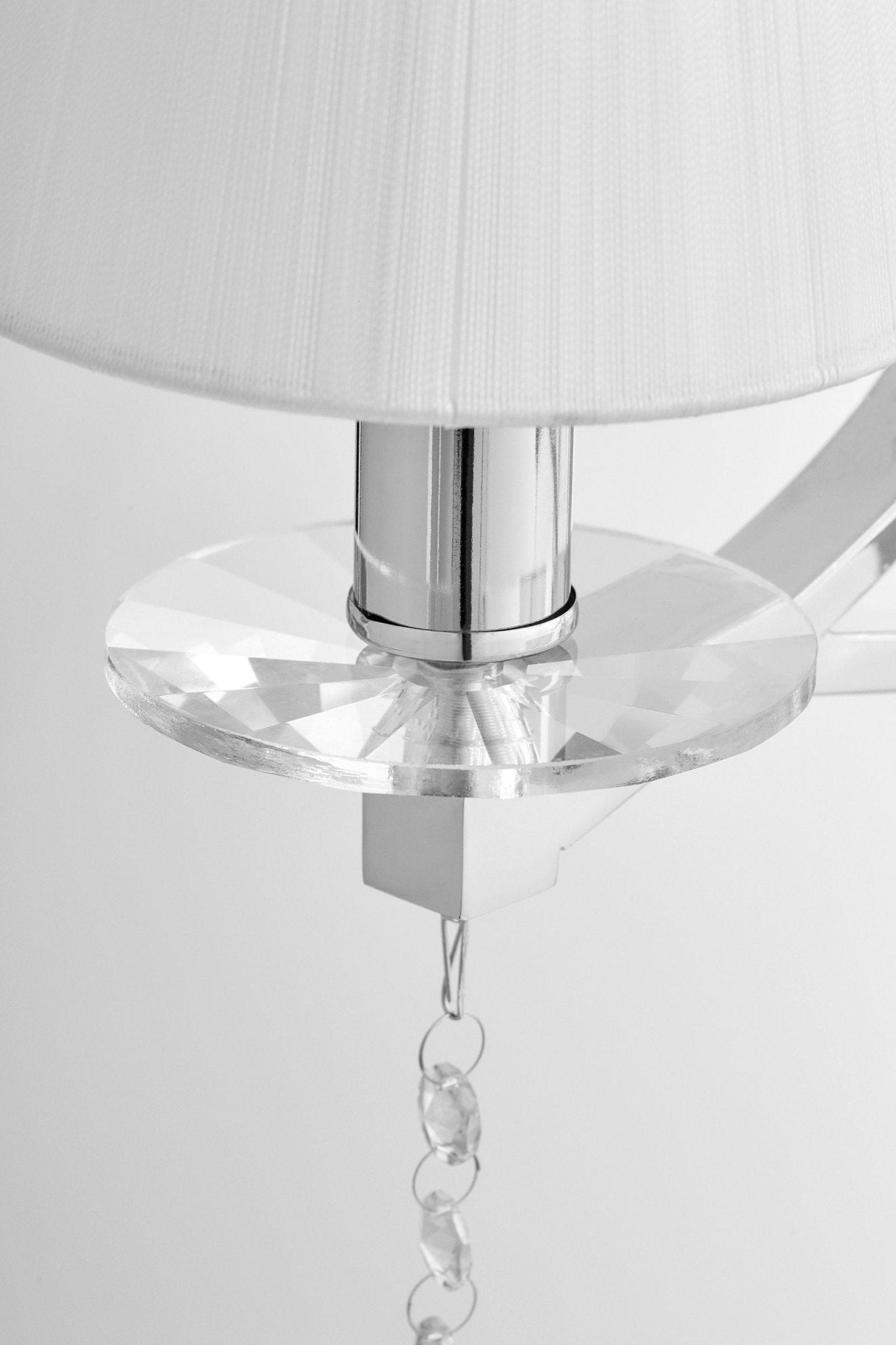 LAMPA ŚCIENNA KINKIET KRYSZTAŁOWY SREBRNY VENISIA W2