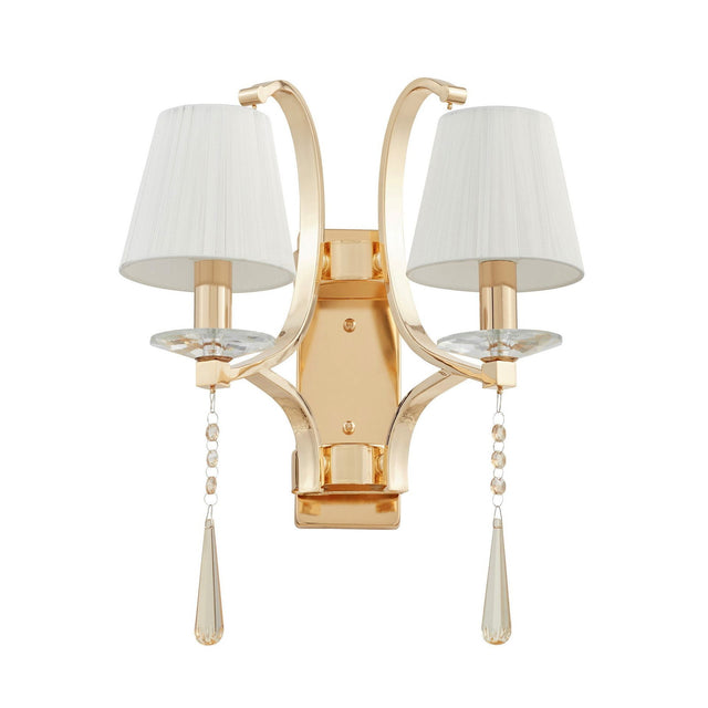 LAMPA ŚCIENNA KINKIET KRYSZTAŁOWY ZŁOTY VENISIA W2