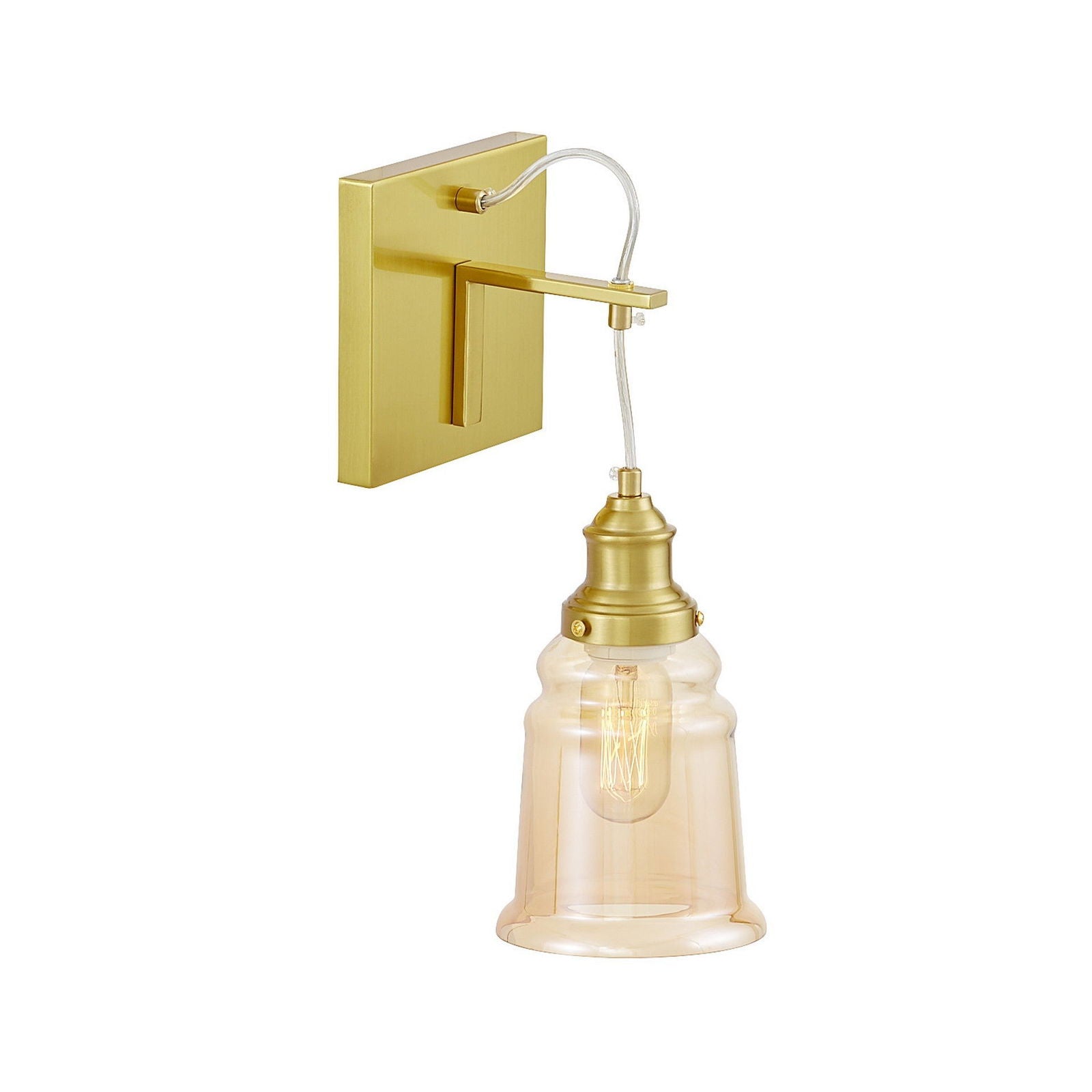 LAMPA ŚCIENNA KINKIET LOFTOWY BURSZTYNOWY MOLETTI W1