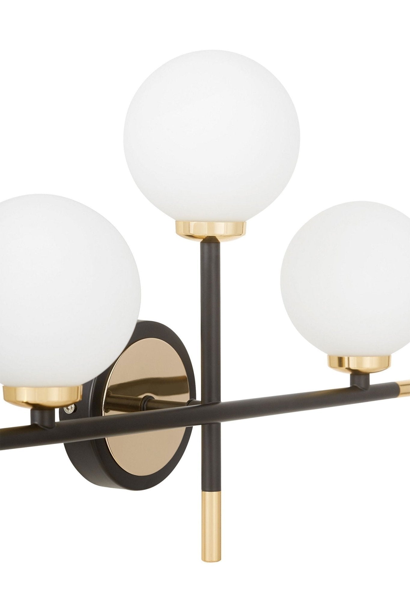 LAMPA ŚCIENNA KINKIET NOWOCZESNY CZARNO - ZŁOTY MARSIADA TRIO NEO
