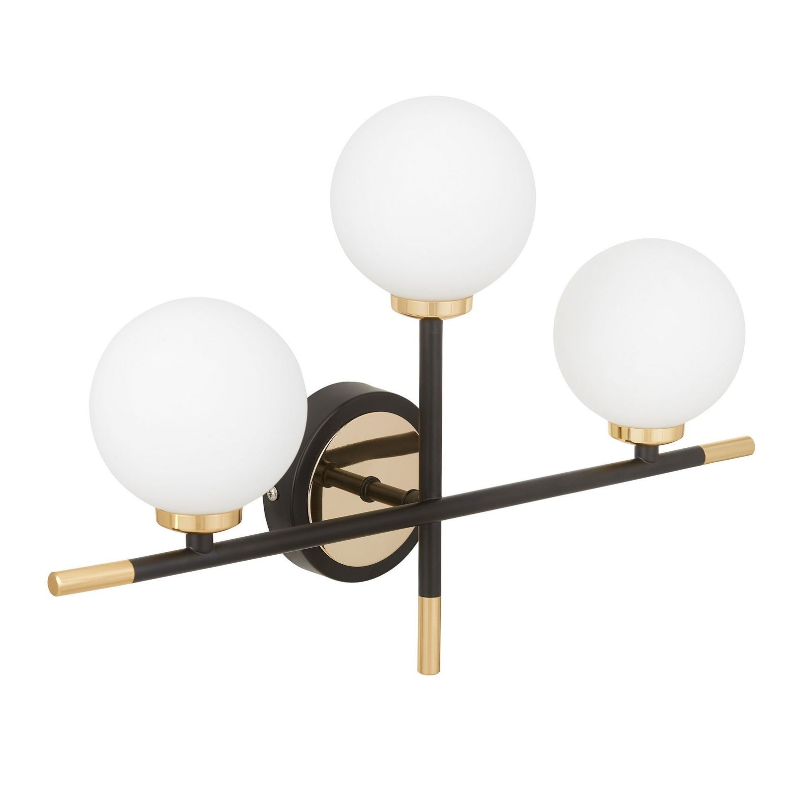 LAMPA ŚCIENNA KINKIET NOWOCZESNY CZARNO-ZŁOTY MARSIADA TRIO NEO