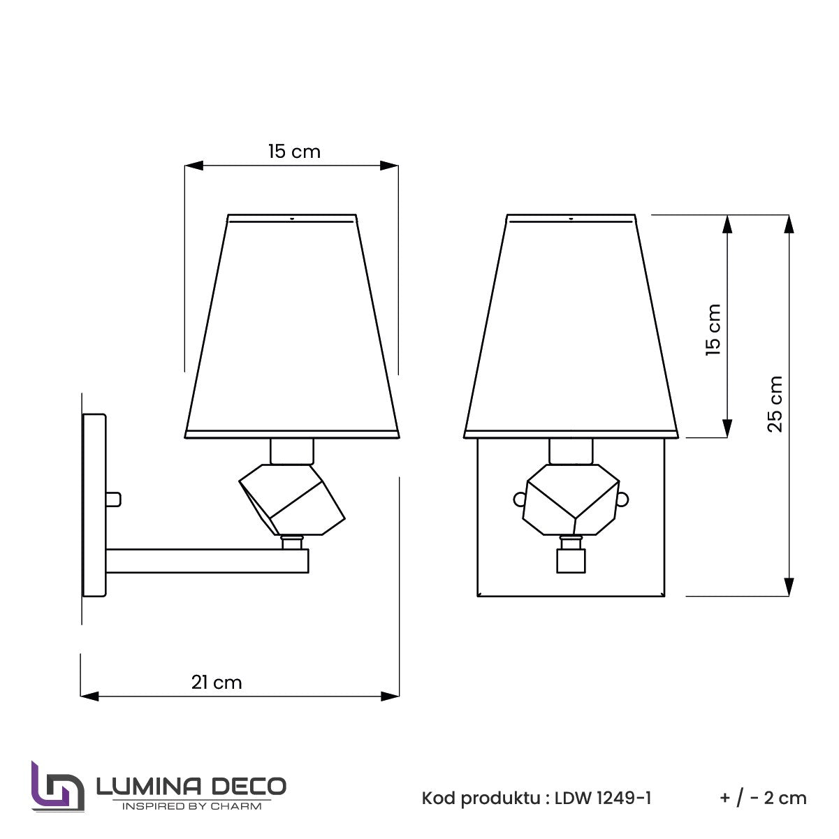 LAMPA ŚCIENNA KINKIET ZŁOTO-BIAŁY MONTERO W1