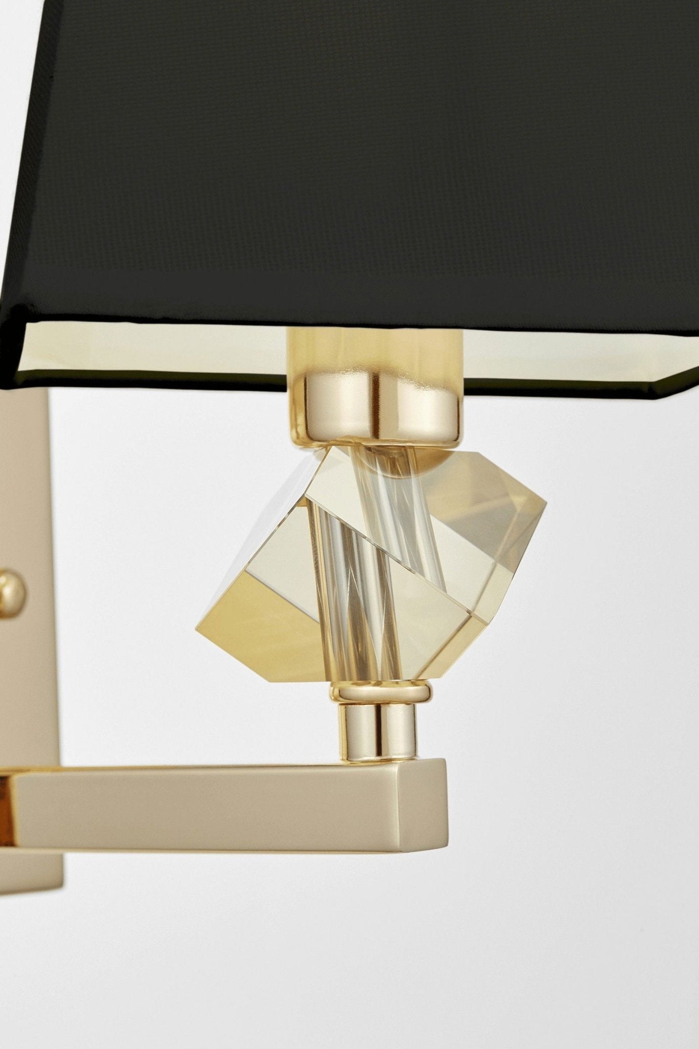 LAMPA ŚCIENNA KINKIET ZŁOTO - CZARNY MONTERO W1