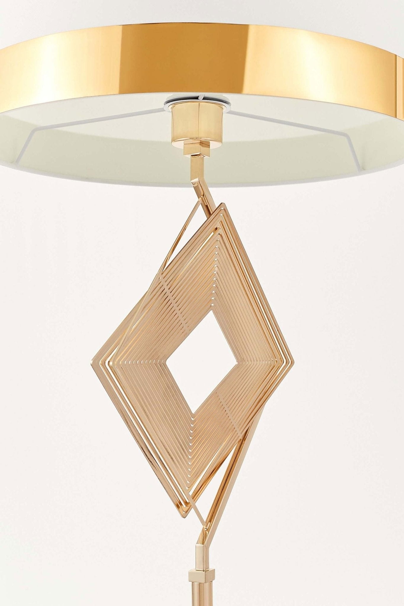 LAMPA STOJĄCA PODŁOGOWA BIAŁO - ZŁOTA BENARDI