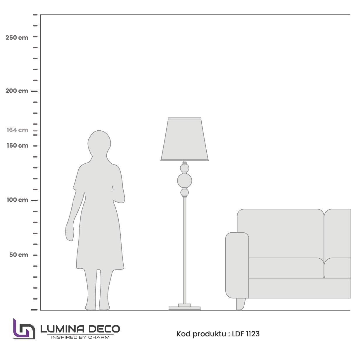 LAMPA STOJĄCA PODŁOGOWA CZARNA MURANEO