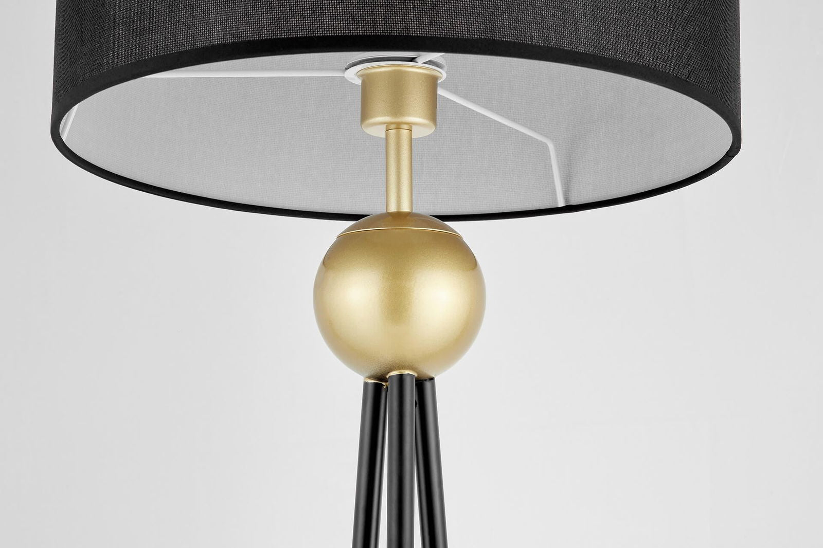 LAMPA STOJĄCA PODŁOGOWA CZARNO-ZŁOTA BELFORTE
