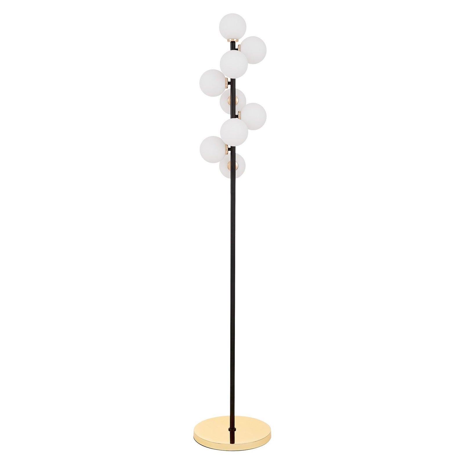 LAMPA STOJĄCA PODŁOGOWA CZARNO-ZŁOTA PETRICA W9